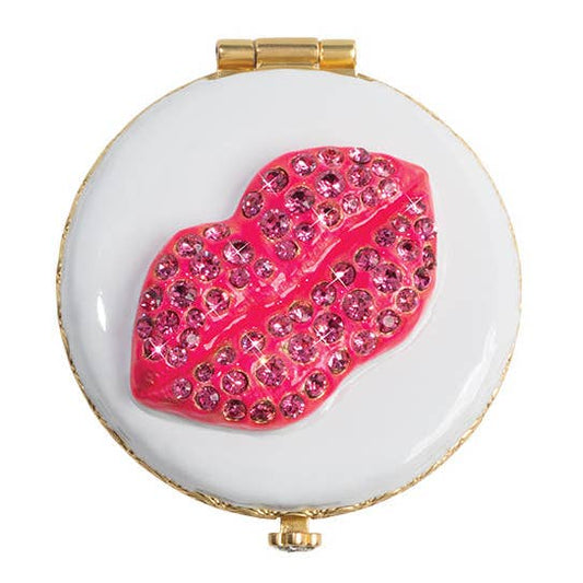 Jay Strongwater Monroe Lip Compact Mirror