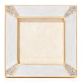 Jay Strongwater Leland Pavé Corner 2" Crystal Enamel Picture Frame, Baby Blue