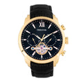 Authentic Heritor Arthur Men's Automatic Semi-Skeleton Leather Watch, Style HERHR7905