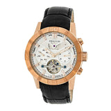 Authentic Heritor Hannibal Men's Automatic Semi-Skeleton Leather Watch, Style HERHR4105