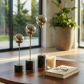 Figurine Set of 3 - Silver Metal Balloons, 11/15/18 in.