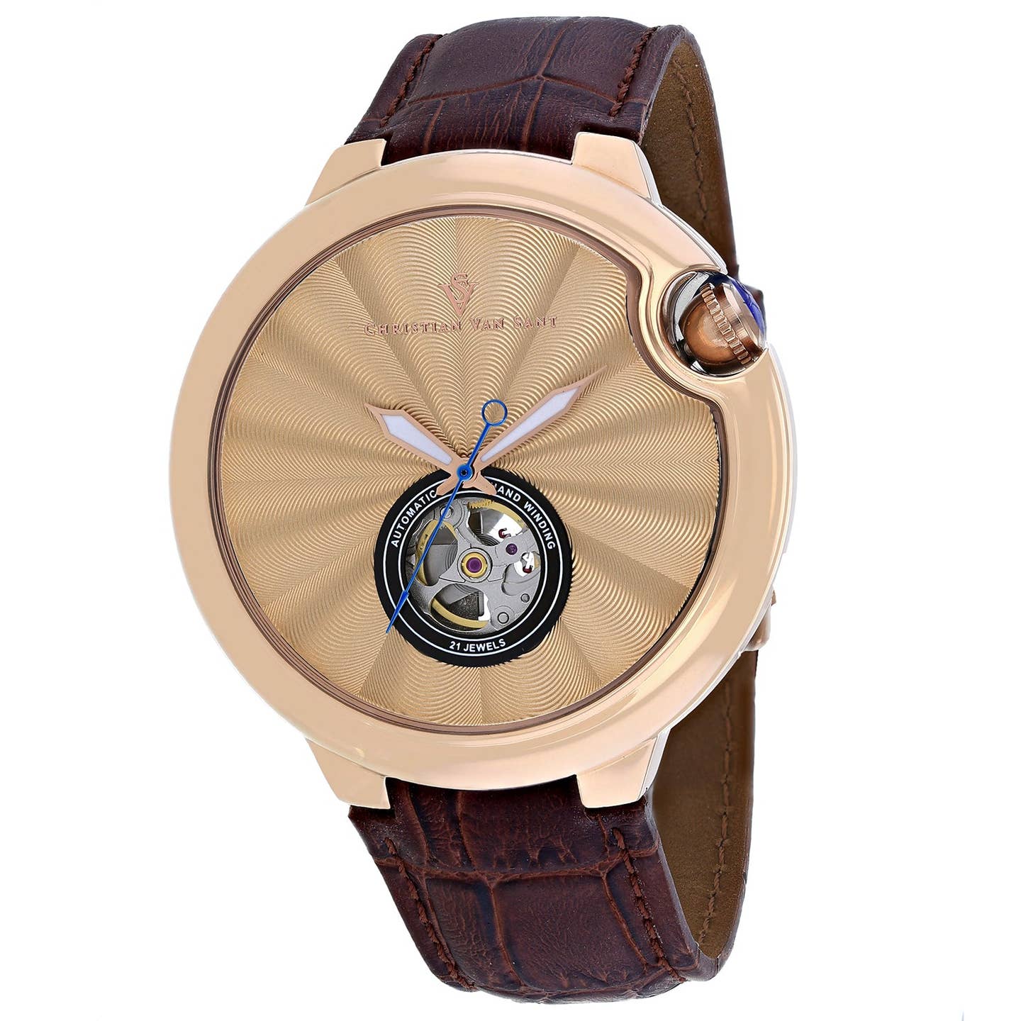 Christian Van Sant Cyclone Men's Automatic Watch, Black Dial
