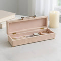 Decorative Box - Tan Wood Gemstone Sculptural Handle, 18 in.