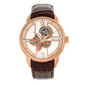 Authentic Heritor Sanford Men's Automatic Semi-Skeleton Leather Watch, Style HERHR8304