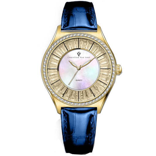 Christian Van Sant Luna Women's Quartz Watch, Mother-of-Pearl Dial