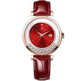Christian Van Sant Bria Women's Quartz Watch, Red Dial
