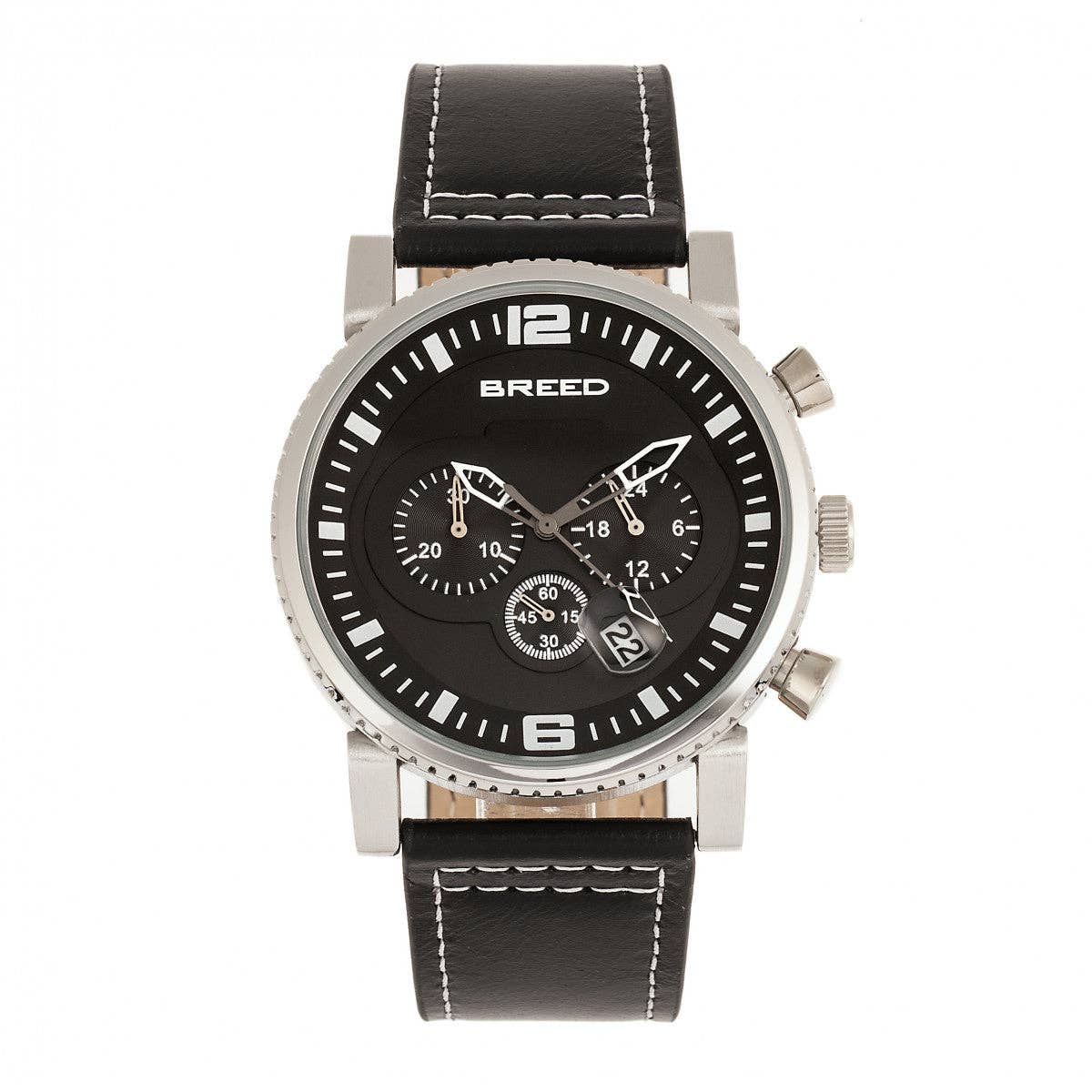 Breed Ryker Men's Quartz Chronograph Date Leather Watch