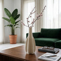 Decorative Vase - Ivory Ceramic Small 3D Printed, 14 in.