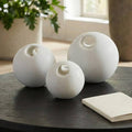 Decorative Objects Set of 3 - White Resin Sphere, 4/5/6 in.