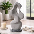 Decorative Object - Gray Marble Freeform with Base, 23 in.