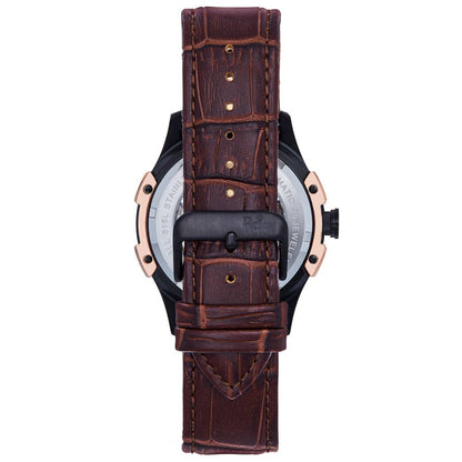 Reign Solstice Men's Automatic Skeleton Leather Watch