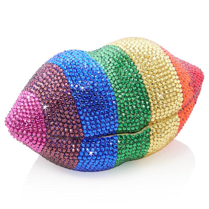 Jay Strongwater Amy Rainbow Lips Decorative Box