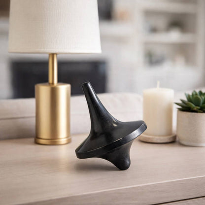 Decorative Sculpture - Black Marble Dressler Top, 8 in.