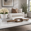 Decorative Object - Brown Wood Modern Chain Link, 29 in.