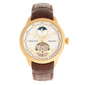 Authentic Heritor Gregory Men's Automatic Semi-Skeleton Leather Watch, Style HERHR8103