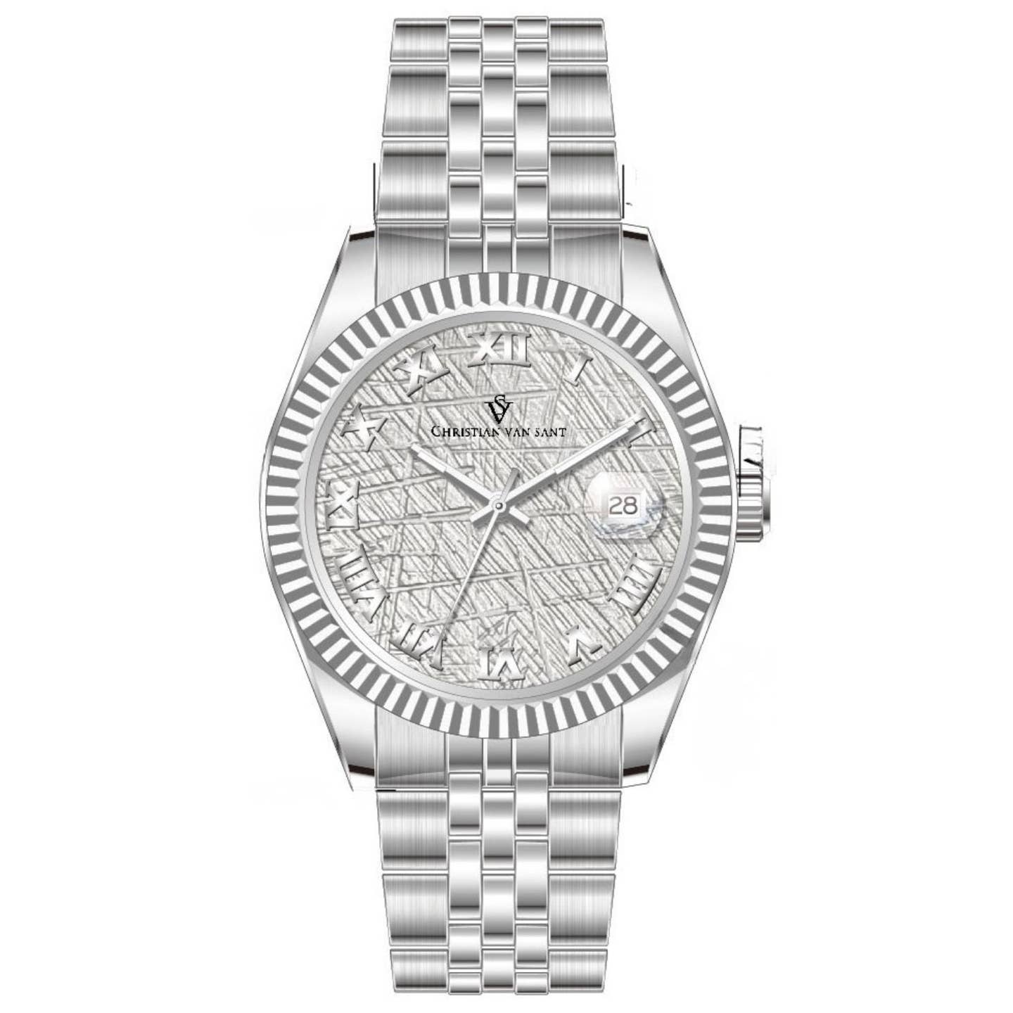 Christian Van Sant Stellar Men's Watch, Silver Dial