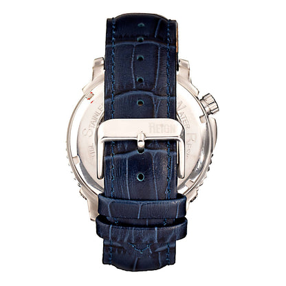 Reign Bauer Men's Automatic Semi-Skeleton Leather Watch