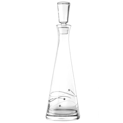 Barski Sparkle Crystal Tall Wine Decanter, 33 oz.