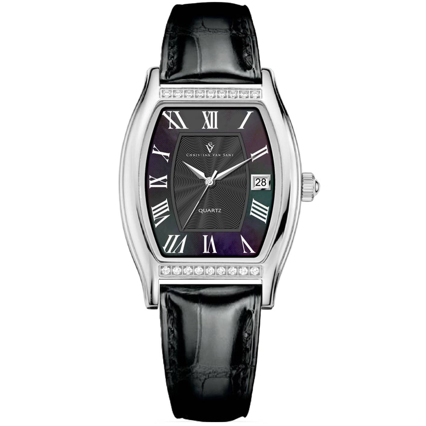 Christian Van Sant Gemma Women's Quartz Watch, Black Dial