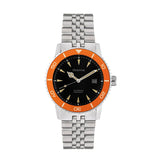 Authentic Heritor Hurst Men's Automatic Diver Date Bracelet Watch, Orange
