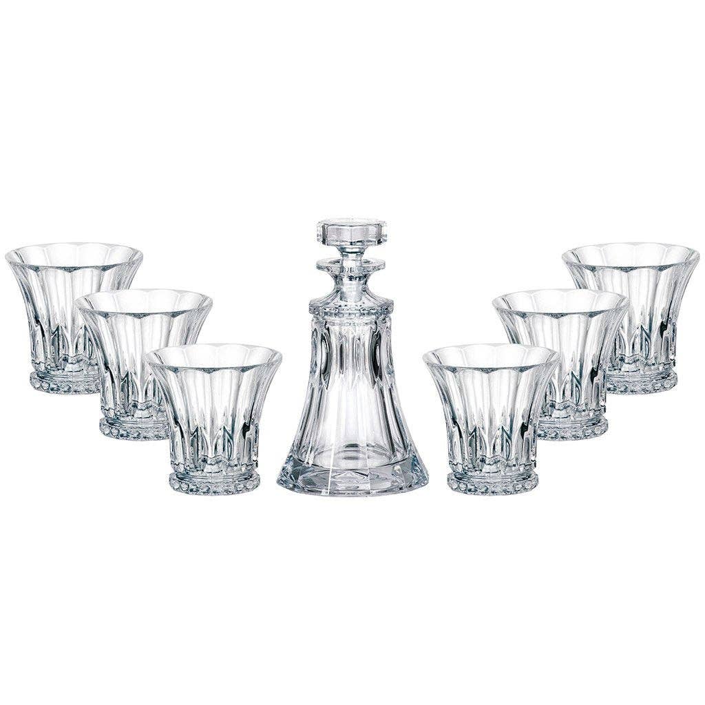 Barski Wellington Glass Whiskey Decanter Set, 23.6 oz.