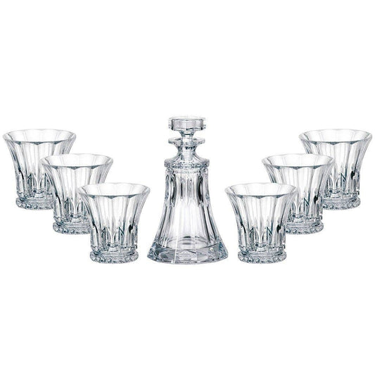 Barski Wellington Glass Whiskey Decanter Set, 23.6 oz.