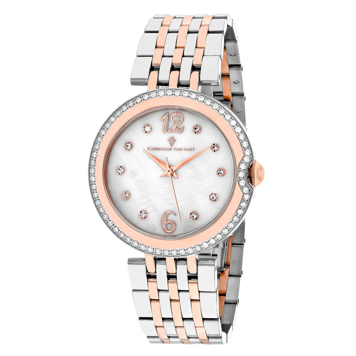 Christian Van Sant Jasmine Women's Quartz Watch, Mother-of-Pearl Dial