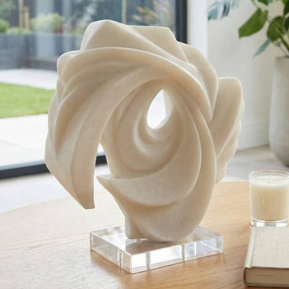 Decorative Sculpture - White Resin Exquisite, 15 in.