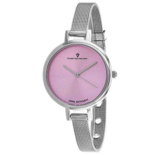 Christian Van Sant Grace Women's Quartz Watch, Pink Dial