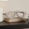 Decorative Object - Ivory Stone Unique Glasses, 9 in.