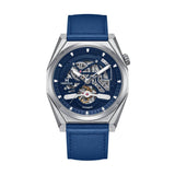 Authentic Heritor Amadeus Men's Automatic Semi-Skeleton Leather Watch, Style HERHS3402