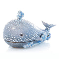 Jay Strongwater Abel Whale Decorative Box, Gold Swarovski Crystal Enamel Gold-Finished