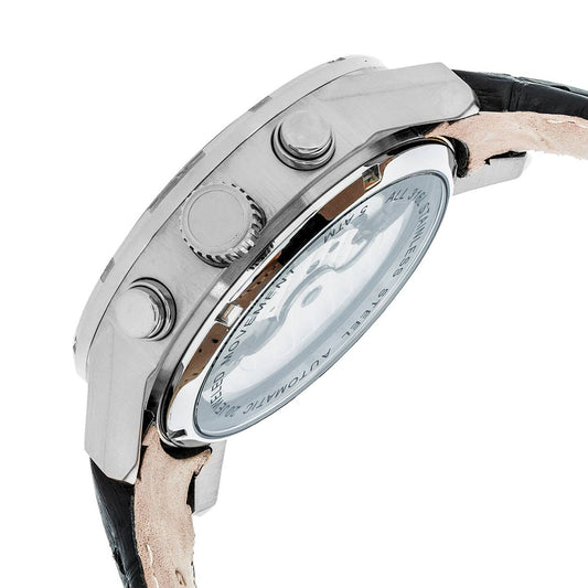 Heritor Hannibal Men's Automatic Semi-Skeleton Leather Watch, Style HERHR4101