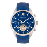 Authentic Heritor Arthur Men's Automatic Semi-Skeleton Leather Watch, Style HERHR7903