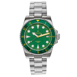 Authentic Heritor Luciano Men's Automatic Diver Date Bracelet Watch, Green