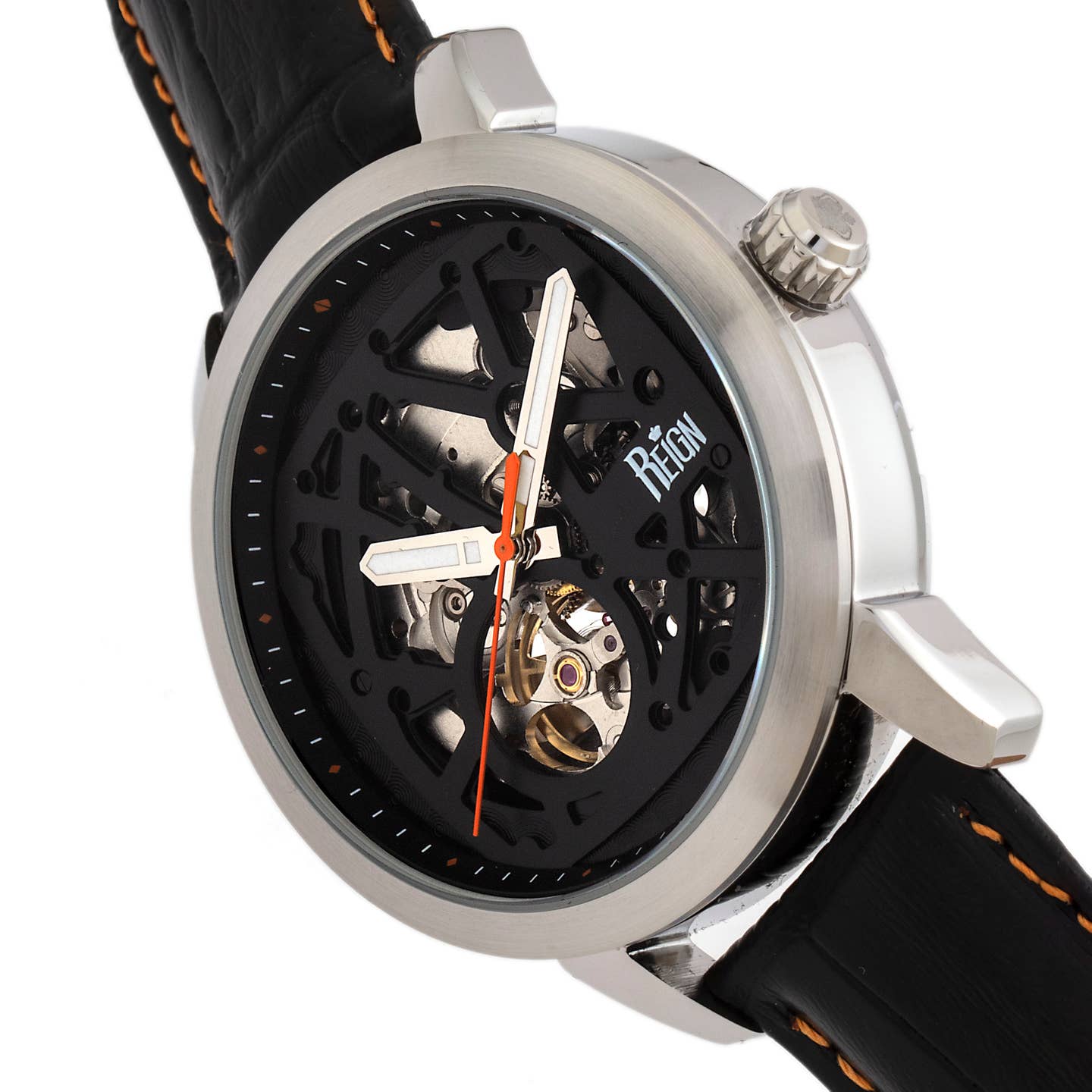 Reign Rudolf Men's Automatic Skeleton Leather Watch