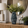 Decorative Vase - Green Ceramic Medium Geometric, 16 in.