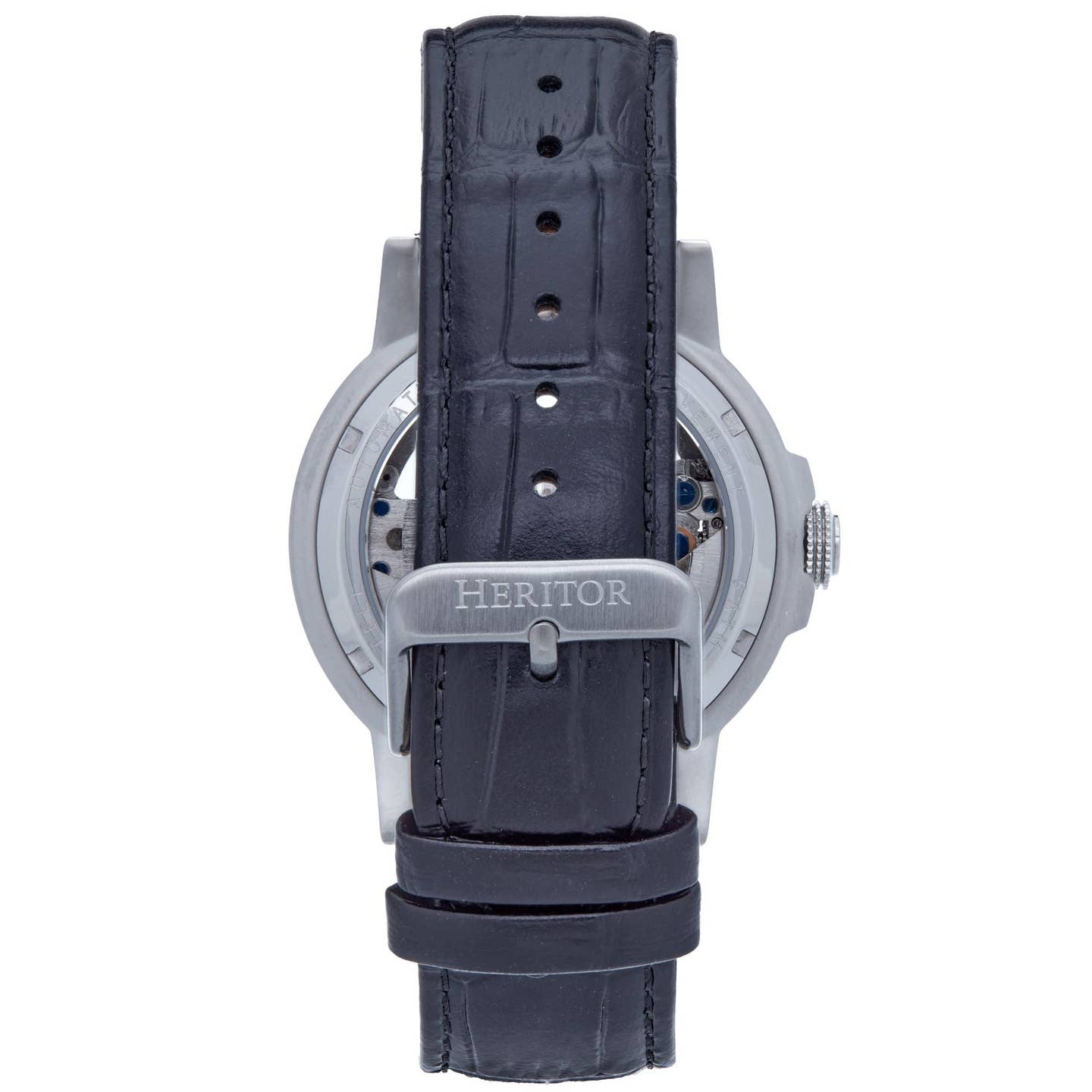 Heritor Davies Men's Automatic Semi-Skeleton Leather Watch, Style HERHS2502