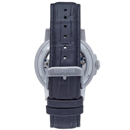 Heritor Davies Men's Automatic Semi-Skeleton Leather Watch, Style HERHS2502