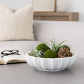 Decorative Tray - White Marble Stylish Petal Edged, 14 in.