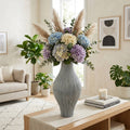 Decorative Vase - Gray Ceramic Textured Accent, 20 in.