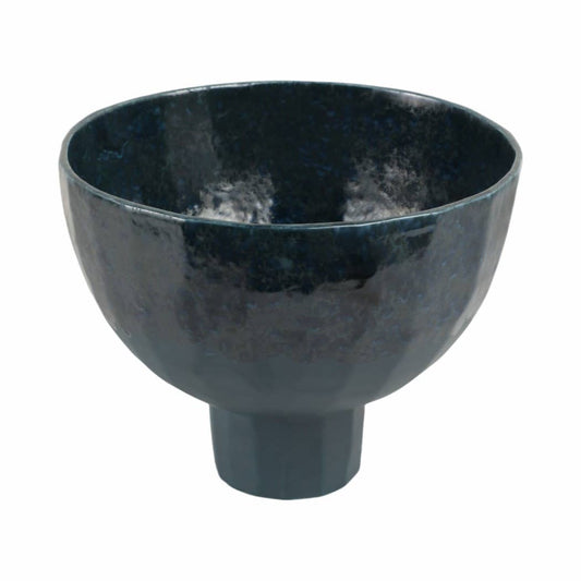 Decorative Vase - Blue Ceramic Textured Glaze, 9 in.
