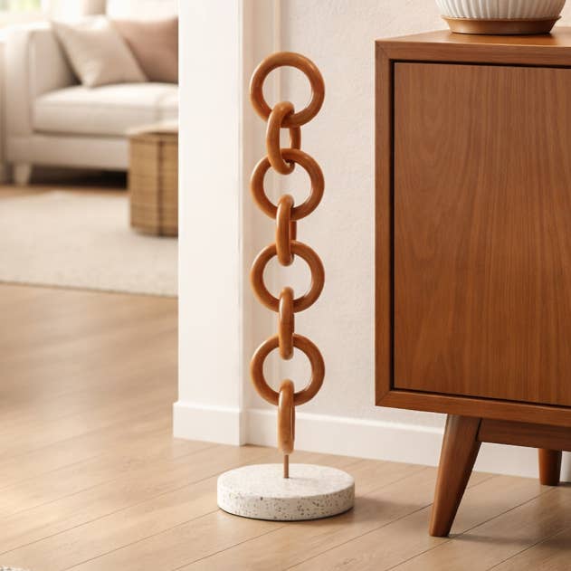 Decorative Object - Gold Wood Large Chain Link, 28 in.