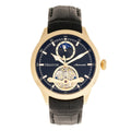 Authentic Heritor Gregory Men's Automatic Semi-Skeleton Leather Watch, Style HERHR8104