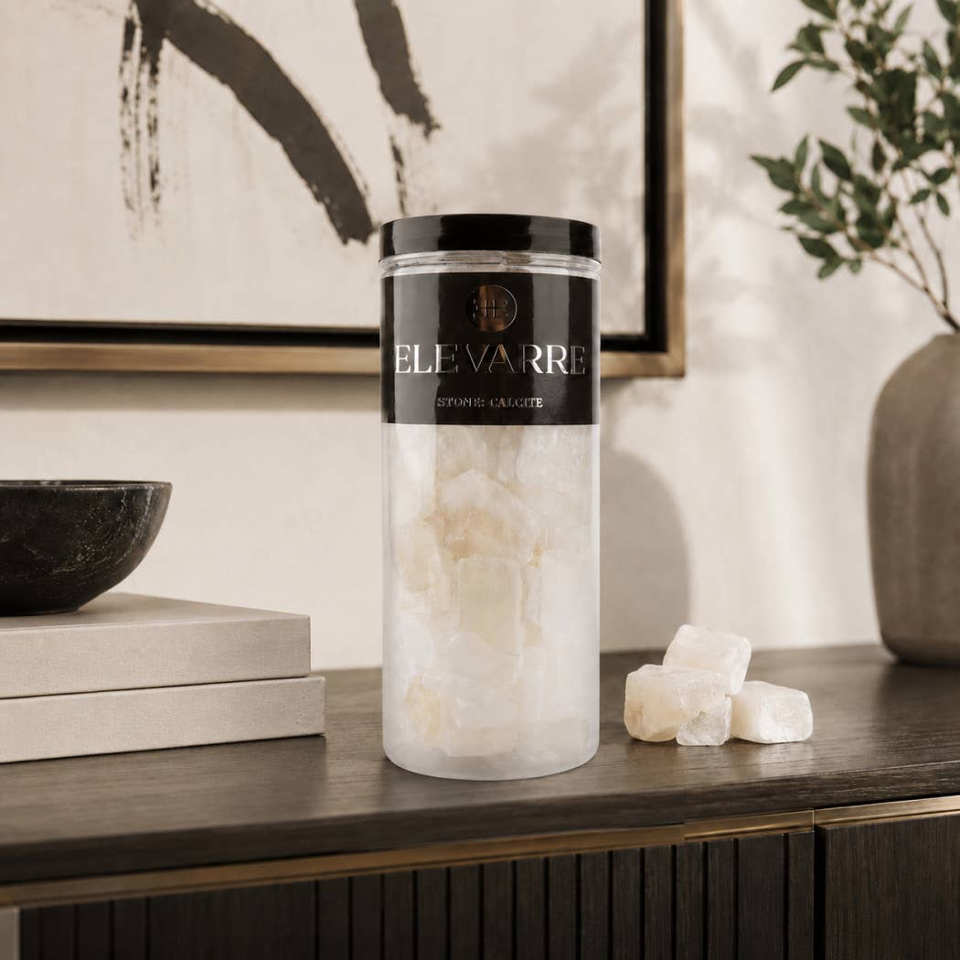 Decorative Object - White Calicate Raw Cube Stone Filler