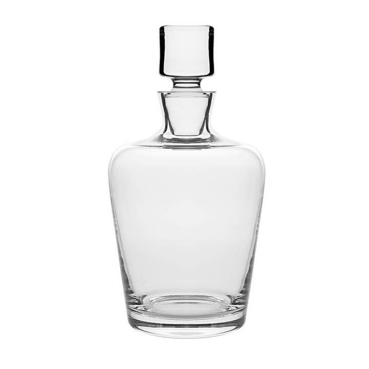 Barski Luminous Glass Crystal Decanter, 40 oz.