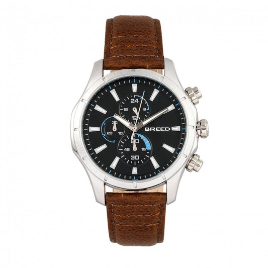 Breed Lacroix Men's Quartz Chronograph Leather Watch