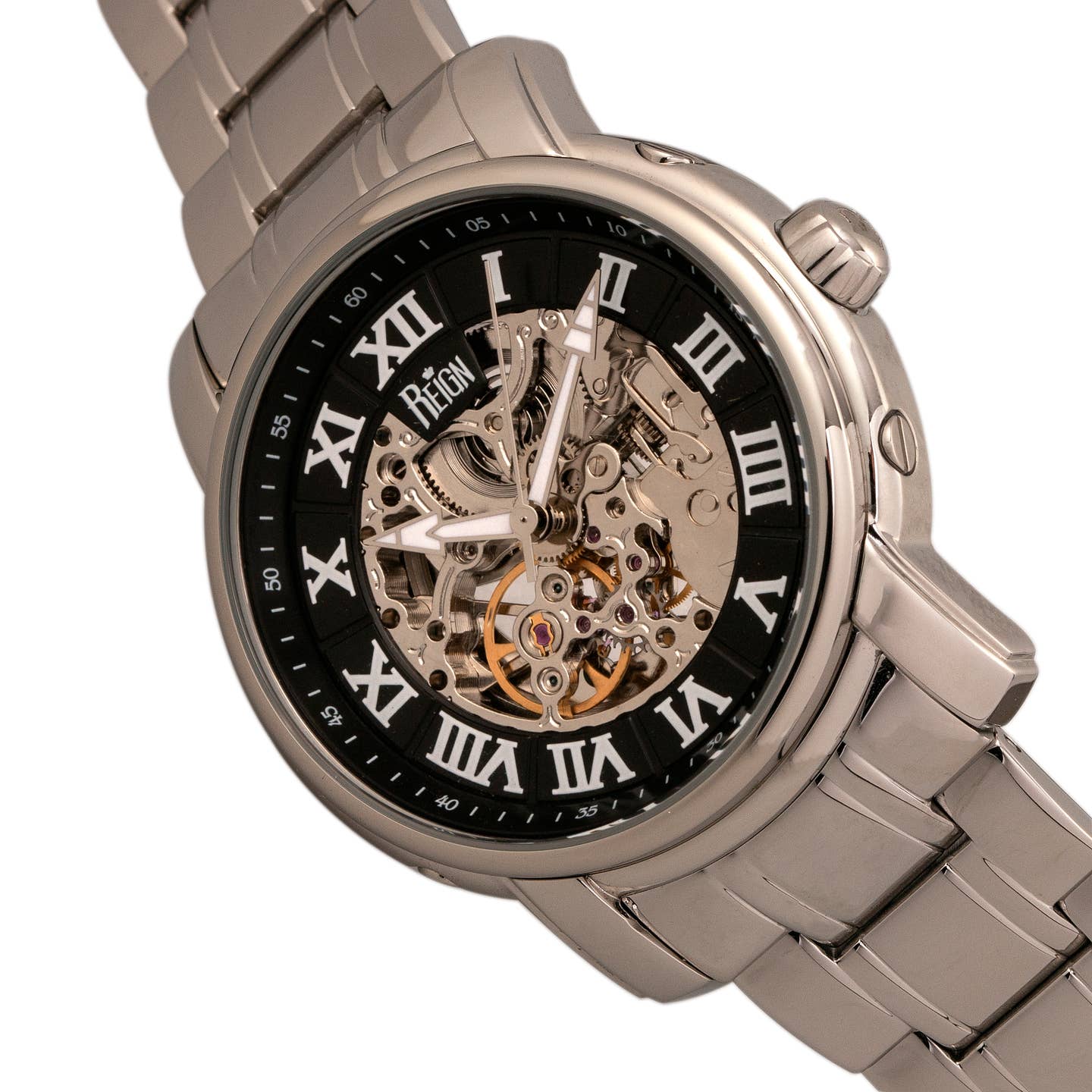 Reign Kahn Men's Automatic Skeleton Bracelet Watch