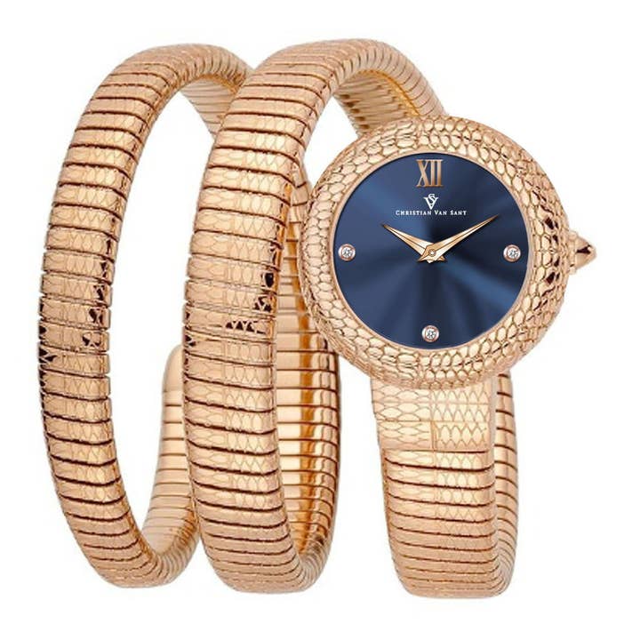 Christian Van Sant Naga Women's Quartz Watch, Blue Dial