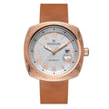 Authentic Heritor Davenport Men's Automatic Engraved-Case Leather Watch, Style HERHS3204